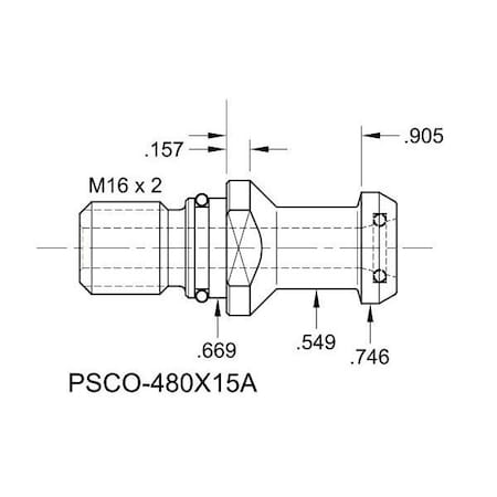 Tj Davies Co Coolant Through Retention Knob PSCO-480X15A